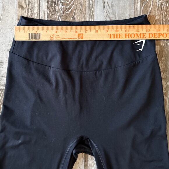 Gymshark Training Leggings High Rise Ankle Size XL Black Stretch Activewear Logo - Picture 7 of 7